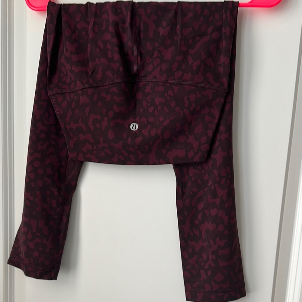 lululemon athletica cropped Patterned Leggings - Burgundy